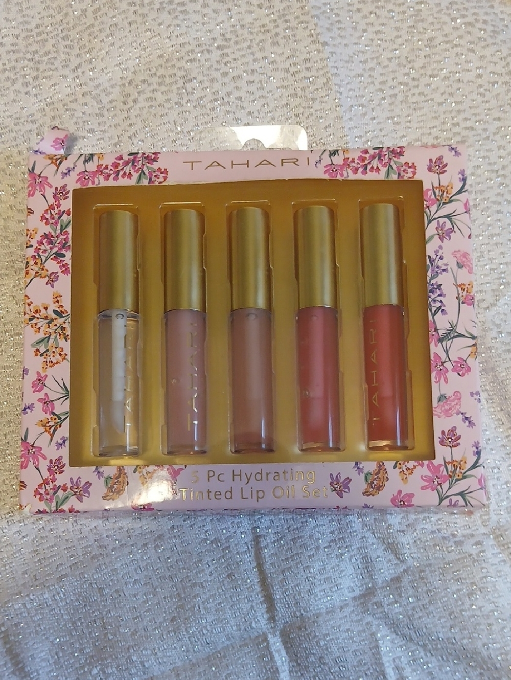 Tahari 5-Pc Tinted Lip Oils — Clear, Nude, Mauve, Rose, Coral